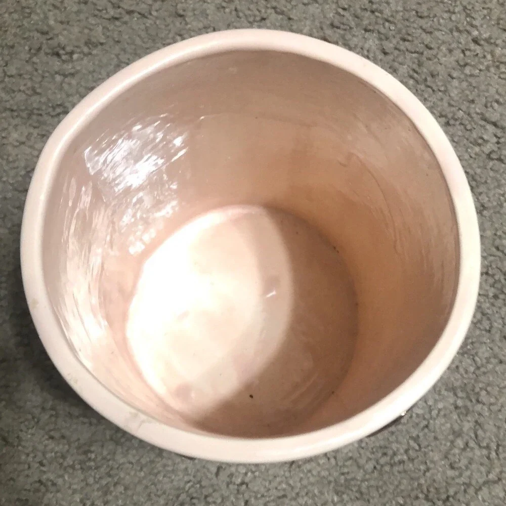 Lux Eros Blush Pink Gold Lip Kiss Planter Pot Vase‎